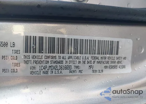 2020 Jeep Cherokee Limited 4X4 z USA, uszkodzony, nr VIN 1C4PJMDX2LD616693